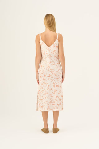 White Monstera Linen Chamomile Dress - Linen Tales B2B 3