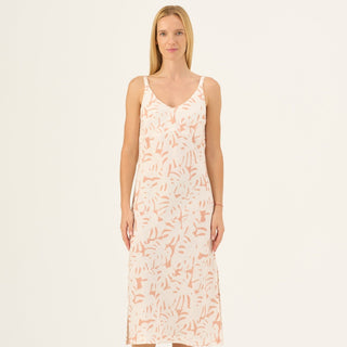 White Monstera Linen Chamomile Dress - Linen Tales USA 4