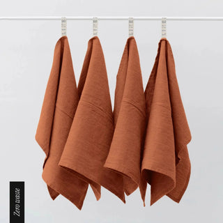 Zero Waste Baked Clay Linen Kitchen Towels Set of 4 - Linen Tales B2B 