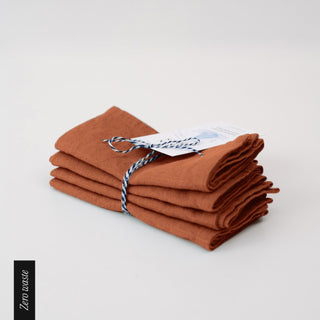 Zero Waste Baked Clay Linen Napkins Set of 4 - Linen Tales B2B 