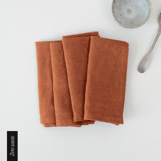 Zero Waste Baked Clay Linen Napkins Set of 4 - Linen Tales B2B 