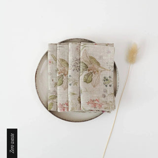 Zero Waste Botany Linen Napkins Set of 4 - Linen Tales B2B 