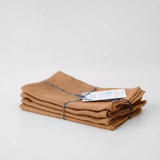 Zero Waste Clay Linen Kitchen Towels Set of 4 - Linen Tales B2B 