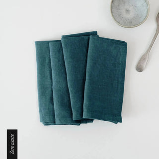 Zero Waste Deep Water Linen Napkins Set of 4 - Linen Tales B2B 