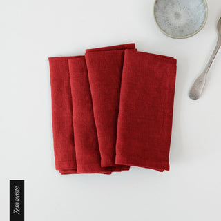 Zero Waste Lava Falls Linen Napkins Set of 4 - Linen Tales B2B 