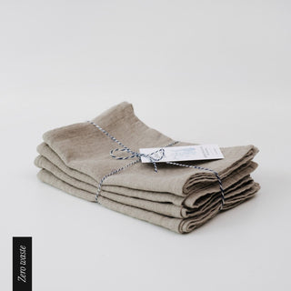 Zero Waste Natural Linen Kitchen Towels Set of 4 - Linen Tales B2B 3
