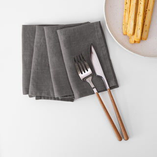 Zero Waste Stone Linen Napkins Set of 4 - Linen Tales B2B 