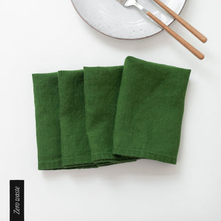 Zero Waste True Green Linen Napkins Set of 4 - Linen Tales B2B 