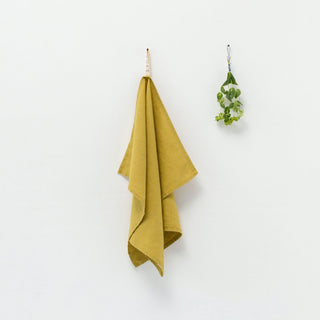 Lemon Curry Linen Kitchen Towel - Linen Tales 1