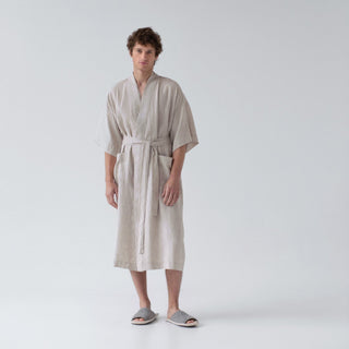 Melange Linen Summer Bathrobe - Linen Tales 4